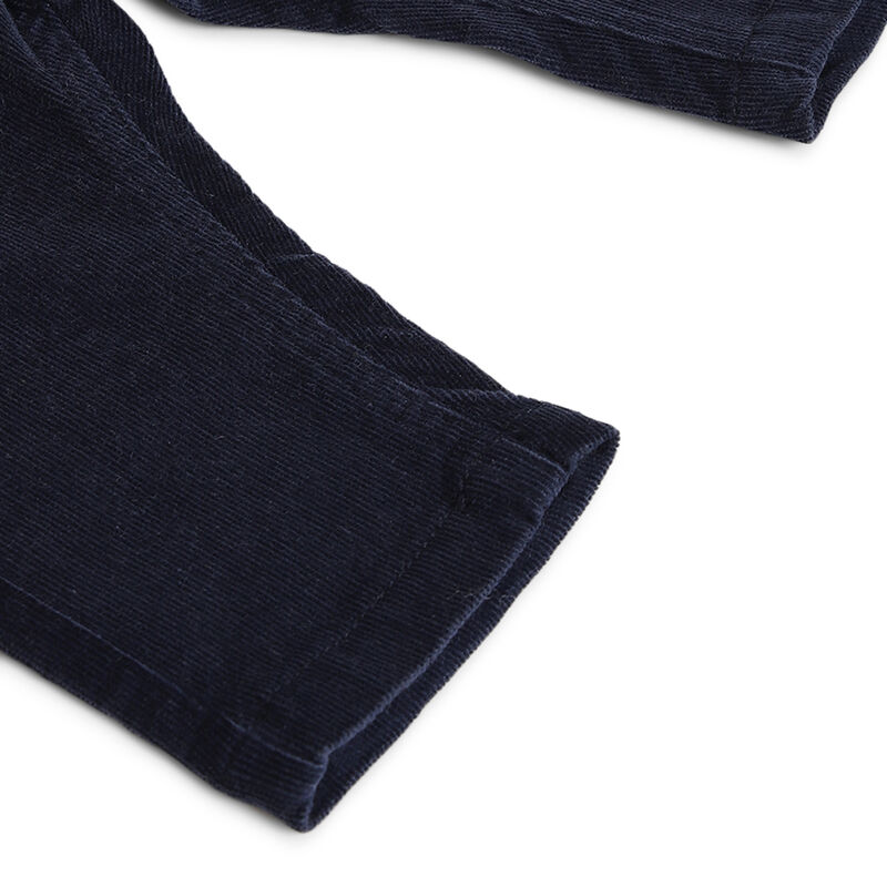 Boys Dark Blue Corduroy Long Trousers image number 3